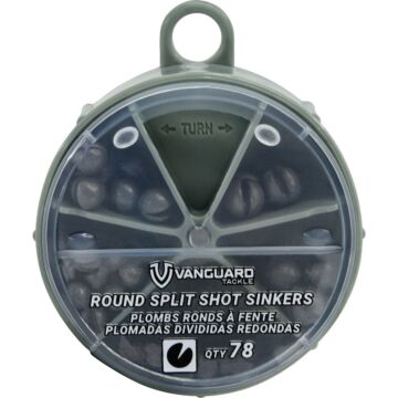 Vanguard Round Split Shot Sinker Kit Assortment (78pc)