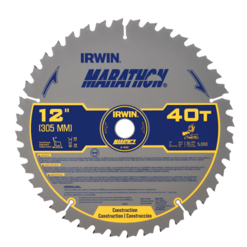 IRWIN Marathon Miter Saw Blade, 12-Inch, 40T