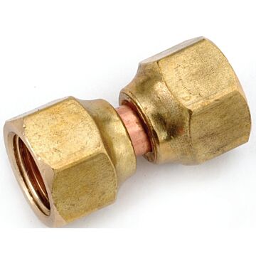 Anderson Metals 754070-10 Swivel Pipe Union, 5/8 in, Flare, Brass, 650 psi Pressure