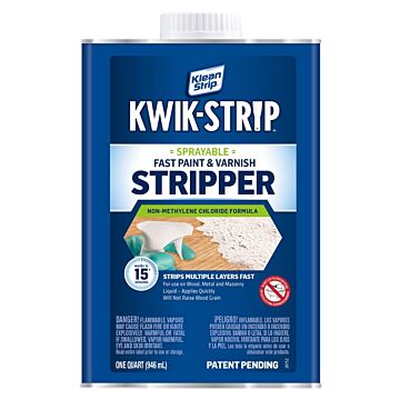 Klean Strip KWIK-STRIP QKWL963 Paint and Varnish Stripper, Liquid, Aromatic, 1 qt, Can