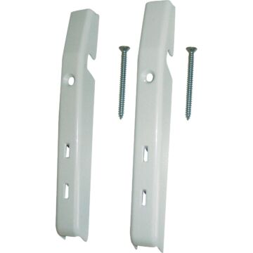 Knape & Vogt 80 Series 6 In. White Steel Shelf Standard Mounting Bracket Hang Rail Link Adapter (2-Pack)