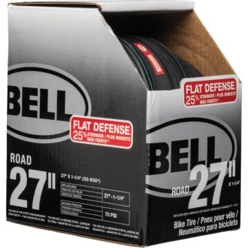 Bell Sports 27 in x 1-1/4 in Road Bicycle Tire with Flat Defense