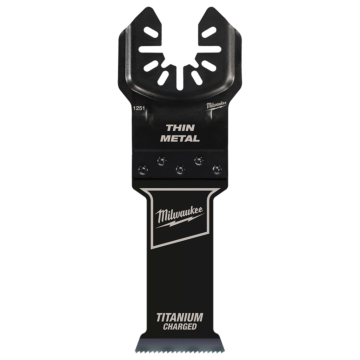 MILWAUKEE® OPEN-LOK™ 1-1/8" TITANIUM CHARGED™ Bi-Metal Thin Metal Multi-Tool Blade