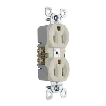 Pass & Seymour Trademaster® 15A/125V Duplex Receptacle, Light Almond