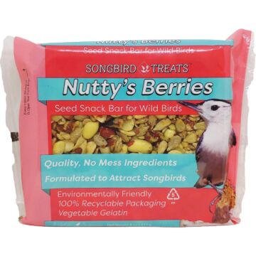 Wildlife Sciences Nutty's Berries Songbird Seed Snack Bar - 1 lb