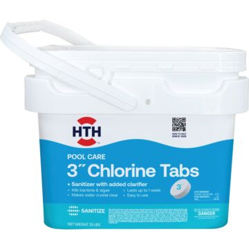 HTH Pool Care 3 In. 25 Lb. Chlorine Tabs