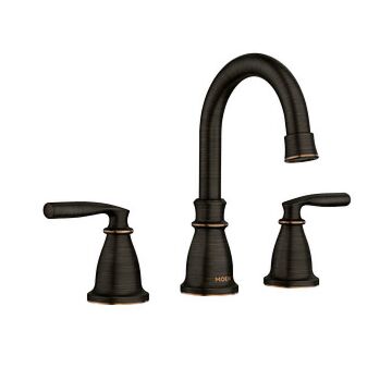 Moen 84539BRB Mediterranean Bronze Two-Handle High Arc Bathroom Faucet