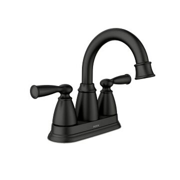 Moen 84943BL Matte Black Two-Handle High Arc Bathroom Faucet