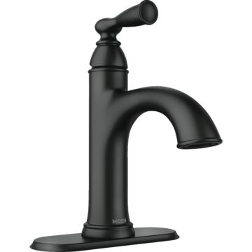 Moen Banbury 1-Handle Lever Centerset Bathroom Faucet, Matte Black