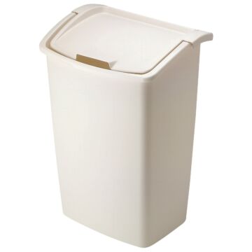 Rubbermaid 42 Qt. Bisque Wastebasket with Lid