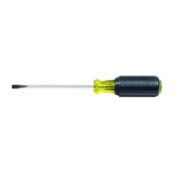 Klein Tools 3/16-Inch Cabinet Screwdriver, 4-Inch Round Shank
