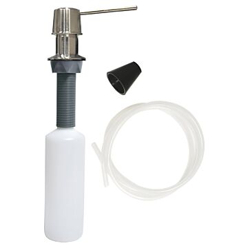 Danco 10039B Soap Dispenser with Nozzle, 12 oz Capacity, Metal/Plastic, Brushed Nickel