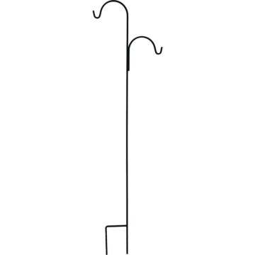 Urban Garden Square Steel Offset Shepherd Hook (Matte Black) 90 in.