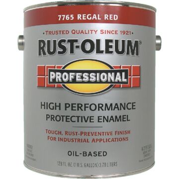 Rust-Oleum Professional Oil-Based Gloss VOC Formula Rust Control Enamel, Regal Red, 1 Gal.
