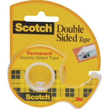 3M Scotch Double-Sided Tape (Clear) 1/2 in. x 20 ft