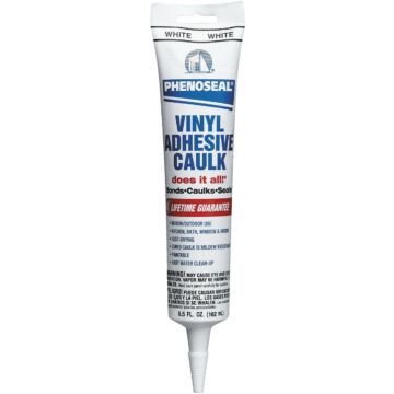 DAP Phenoseal Vinyl Adhesive Caulk (White) 6 oz