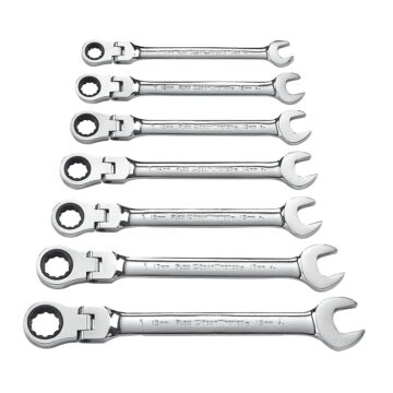 GearWrench 9900D Wrench Set, 7-Piece, Steel, Specifications: Metric Measurement