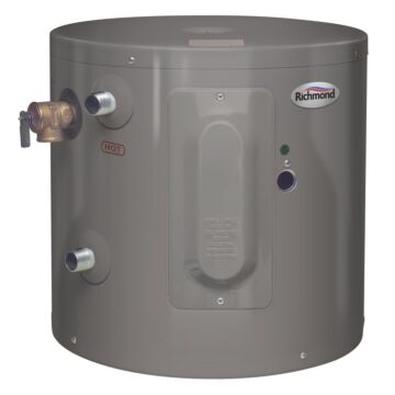Richmond Essential Series 6EP20-1 Electric Water Heater, 120 V, 2000 W, 20 gal Tank, Wall Mounting
