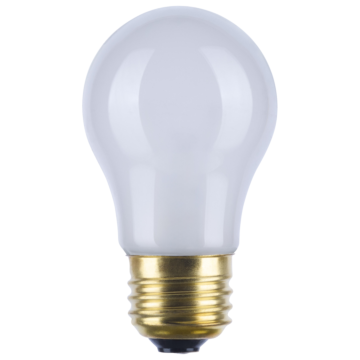 Satco 15 Watt A15 Incandescent - Frost - 2500 Average rated hours - 100 Lumens - Medium base - 130 Volt - 2/Pack