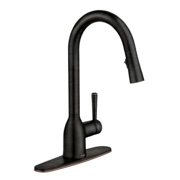 Moen 87233BRB Mediterranean Bronze One-Handle High Arc Pulldown Kitchen Faucet
