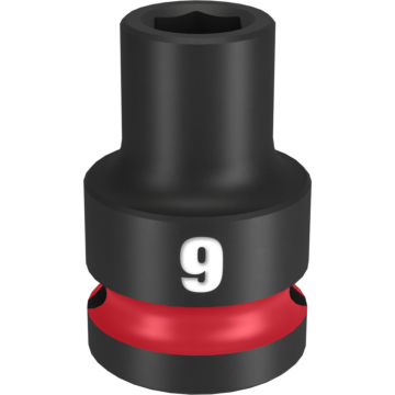 Milwaukee SHOCKWAVE™ Impact Duty 1/2" Drive 9MM Standard 6 Point Socket