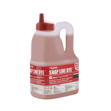 Snap Line Dye, permanent marking chalk, dark red, easy-fill nozzle, 2.7 kgs. / 6 lbs.