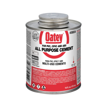 Oatey® 16 oz. All-Purpose ABS, PVC and CPVC Clear Cement