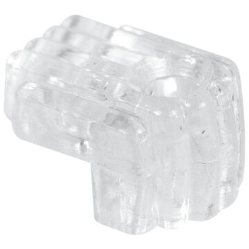Prime-Line U9003 Mirror Clip, For: 1/4 in Thick Glass, Acrylic, Clear, 6 PK