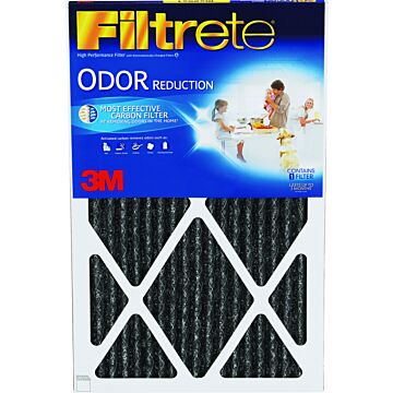 Filtrete HOME00-4 Air Filter, 20 in L, 16 in W, 11 MERV, 85 % Filter Efficiency, Carbon Filter Media