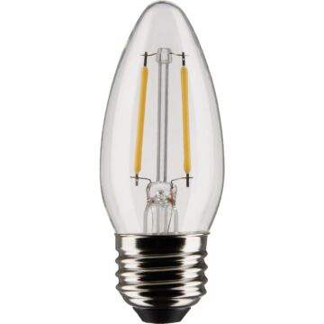 Satco 25W Equivalent Warm White B11 Medium Traditional LED Decorative Light Bulb (2-Pack)