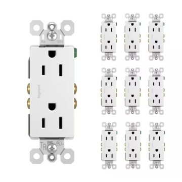 Pass & Seymour 15A Decorative Receptable TR (White - 10pk)