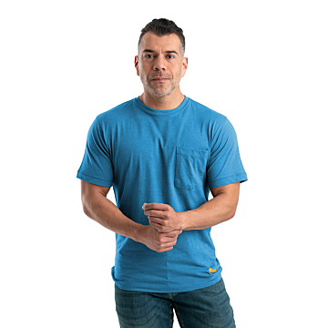 Performance Short Sleeve Pocket Tee (Blue)