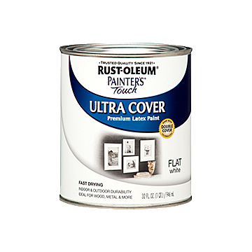 Painter's® Touch Ultra Cover - Ultra Cover Multi-Purpose Gloss Brush-On Paint - Quart - Flat White