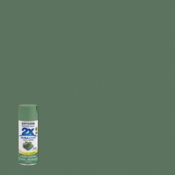 Rust-Oleum Painter's Touch 2X Ultra Cover 12 Oz. Satin Paint + Primer Spray Paint, Moss Green