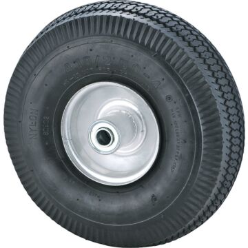 ProSource CW/GS-3339 Hand Truck Wheel, Tube, 10 x 3-1/2 in Tire, 1-1/2 in Dia Hub, Rubber