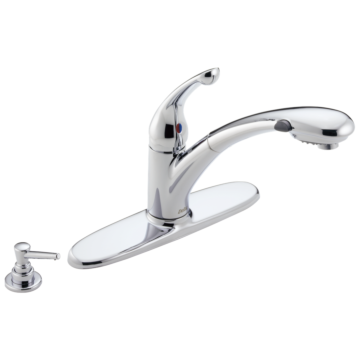 Delta Signature Pullouts: Single Handle Pull-Out Kitchen Faucet - Single Handle Lever - Chrome