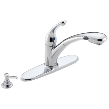 Delta Faucets Delta Signature Pullouts: Single Handle Pull-Out Kitchen Faucet - Single Handle Lever - Chrome
