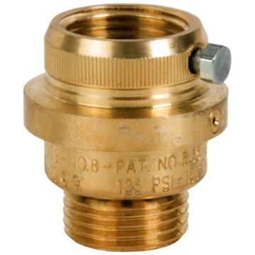 Watts 3/4 In Brass Hose Connection Vacuum Breaker Backflow Preventer, Freeze Relief, Chrome Finish