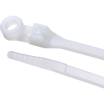 2 in 50 lb Nylon 66 Mounting Hole Cable Tie