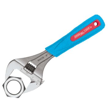Channellock 8" Adj Wrench, WIDEAZZ®, Chrome, CODE BLUE®