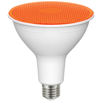 11.5 Watt PAR38 LED; Amber; 90 degree Beam Angle; Medium base; 120 Volt