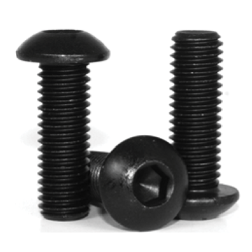 Button Socket Cap, Fine Thread, 3/8-24, 1.5" Length, Thermal Black Oxide