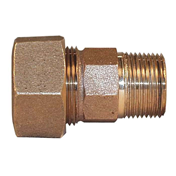 Legend Valve 1" x 3/4" T-4350NL No Lead Bronze Compression (CTS) x MNPT Coupling