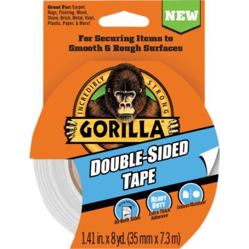 Gorilla 1.41 In. x 8 Yd. Double-Sided Duct Tape, Gray