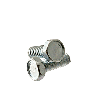 Hex Head Machine Screw, #8-32, 1" Length, Indented, Unslotted, Coarse Thread, Zinc Plated, CR+3