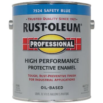 Rust-Oleum Professional Oil-Based Gloss VOC Formula Rust Control Enamel, Safety Blue, 1 Gal.
