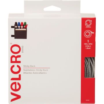 VELCRO Brand 3/4 In. x 15 Ft. White Sticky Back Reclosable Hook & Loop Roll