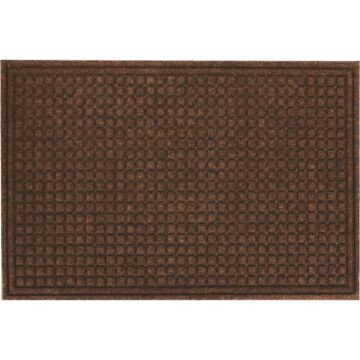 Apache Textures Walnut 24 In. x 36 In. Carpet/Recycled Rubber Door Mat