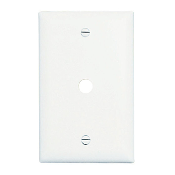 Pass & Seymour TradeMaster® 1-Gang Nylon Wall Plate, 0.41-in Round Opening, Box Mounted, White