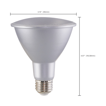 Satco 12.5 Watt - PAR30LN LED - 3000K - 25 deg. Beam Angle - Medium base - 120 Volt